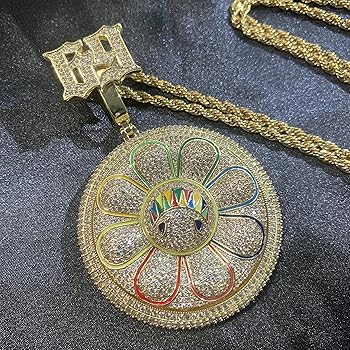 ICEDIAMOND 14K Full CZ Diamond Spin-Up 69 Daisy Painted